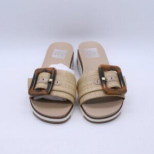 Dolce Vita Caster One Band Sandals - Raffia